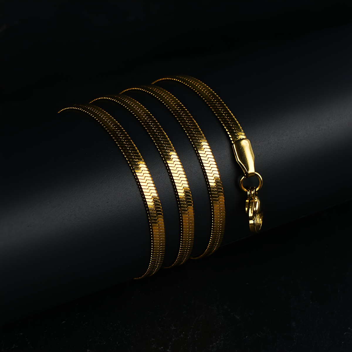 3mm Flat Snake Chain Necklace — Versatile Unisex Style